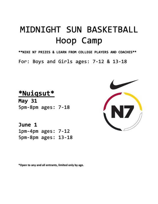 Midnight Sun Basketball Hoop Camp Update for Nuiqsut