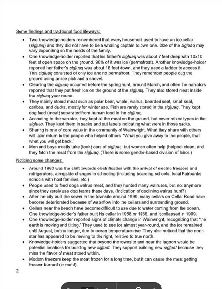 Community Meeting: Changes in Underground Meat Cache sigluaq Traditions (3/4)