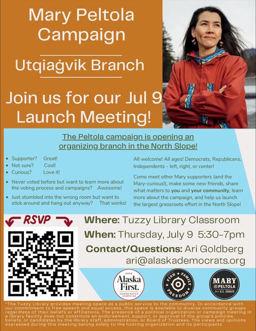 Mary Peltola Campaign Utqiaġvik Branch Launch Meeting