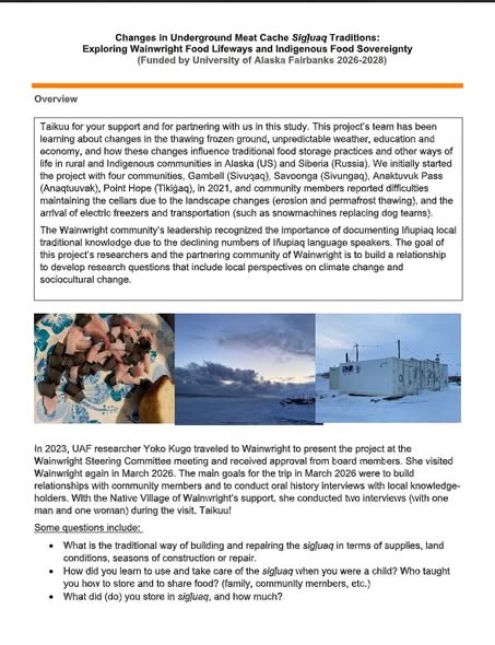 Community Meeting: Changes in Underground Meat Cache sigluaq Traditions (2/4)