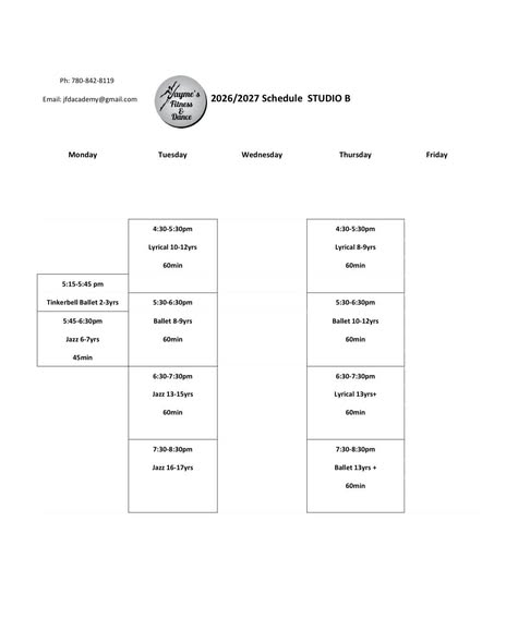 Jayme's Fitness & Dance 2026/2027 Dance Season - Reach for the Stars (4/4)