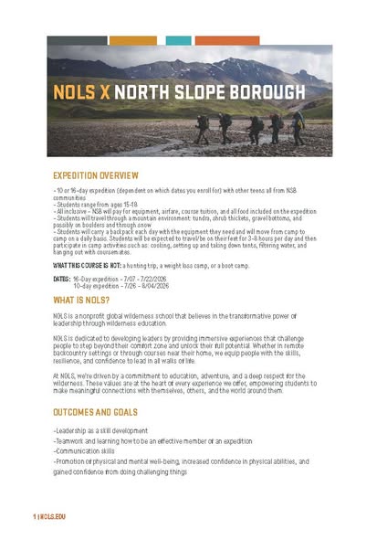 North Slope Youth Backpack Expedition (2/5)