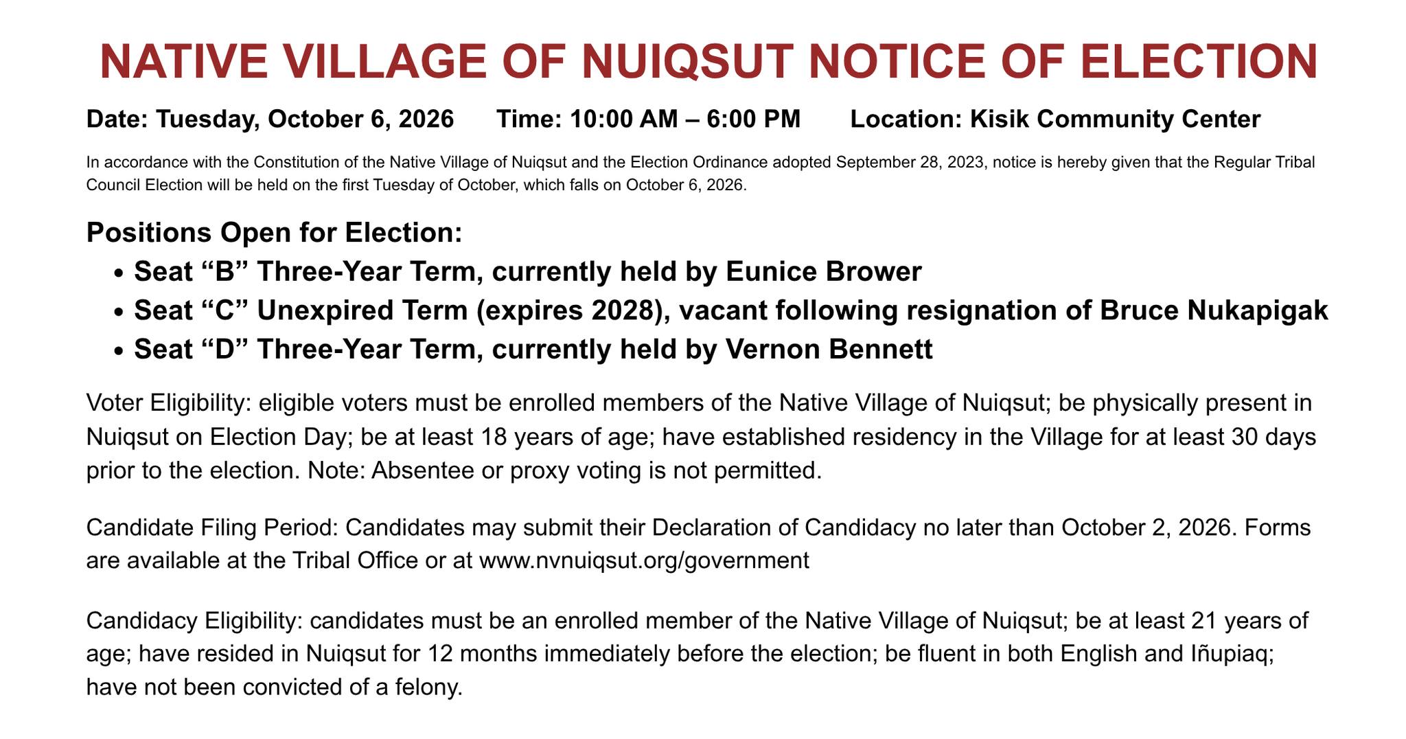 Native Village of Nuiqsut Election