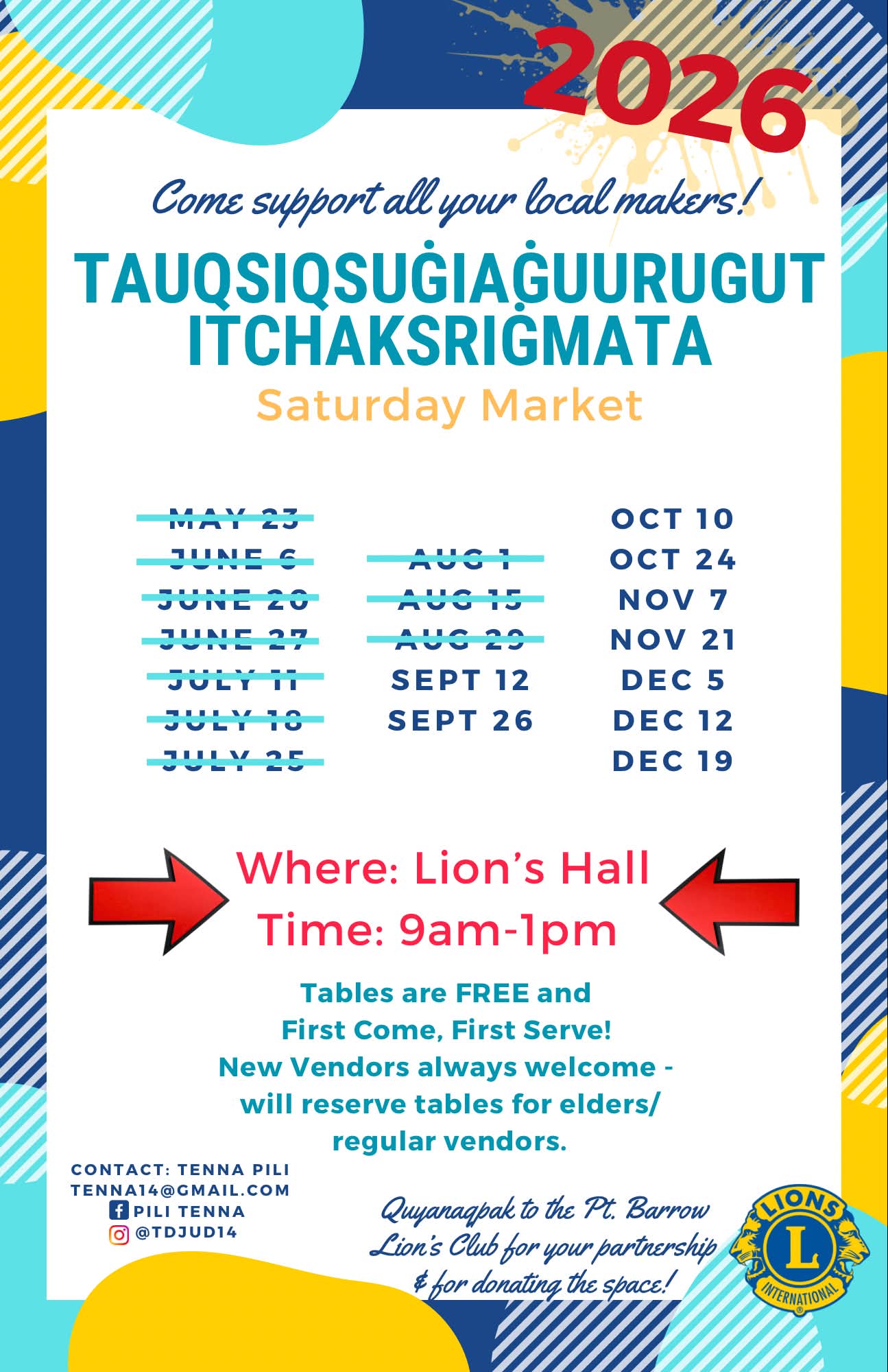 Tauqsiqsuġiaġuurugut Itchaksriġmata - Saturday Market (1/5)