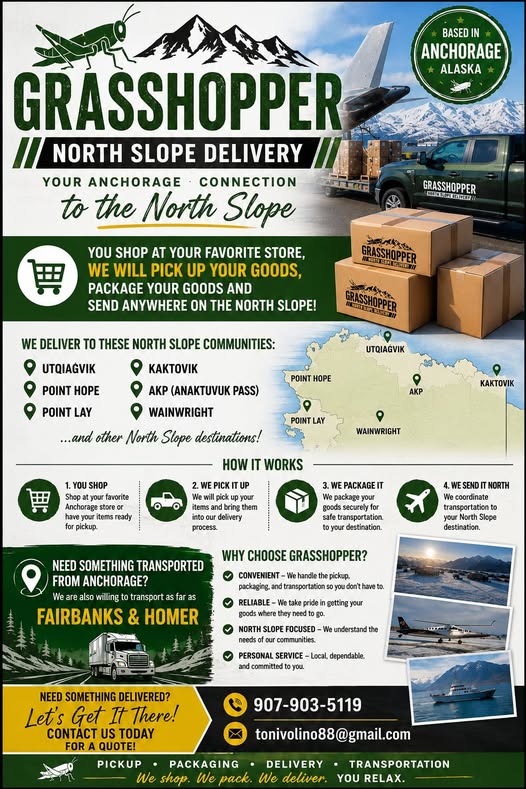 Grasshopper North Slope Delivery