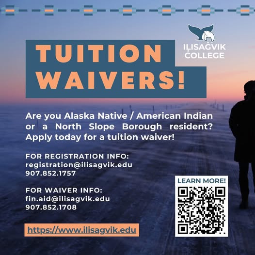 Iḷisaġvik College Fall 2026 Tuition Waiver Deadline