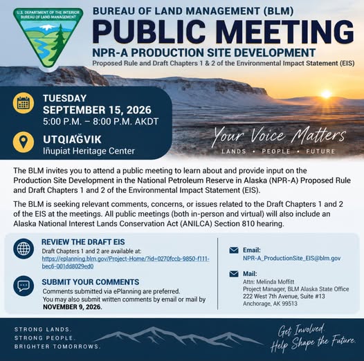 Public Meeting: NPR-A Production Site Development (1/2)