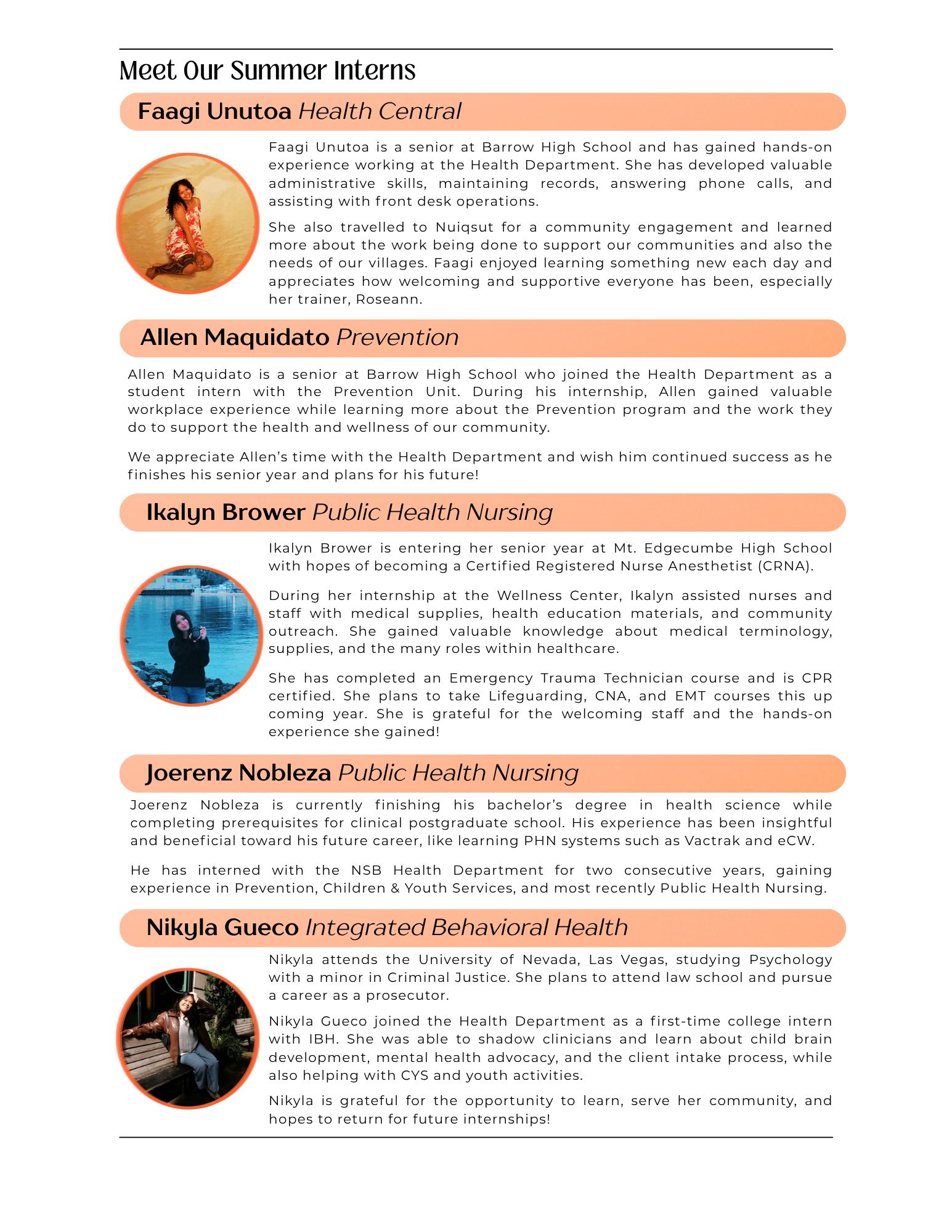 Public Health Nursing — Kaktovik (3/5)