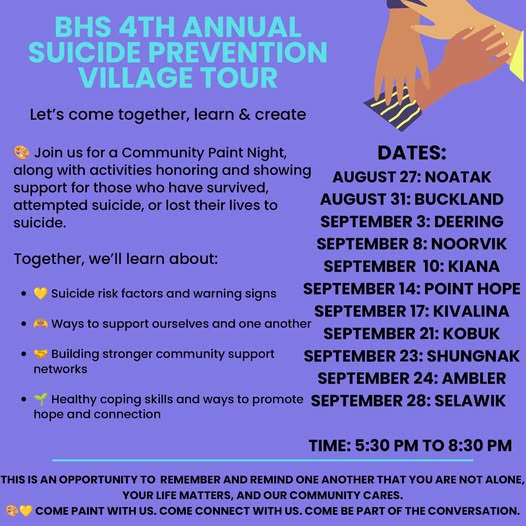 BHS 4th Annual Suicide Prevention Village Tour: Community Paint Night — Point Hope (1/2)