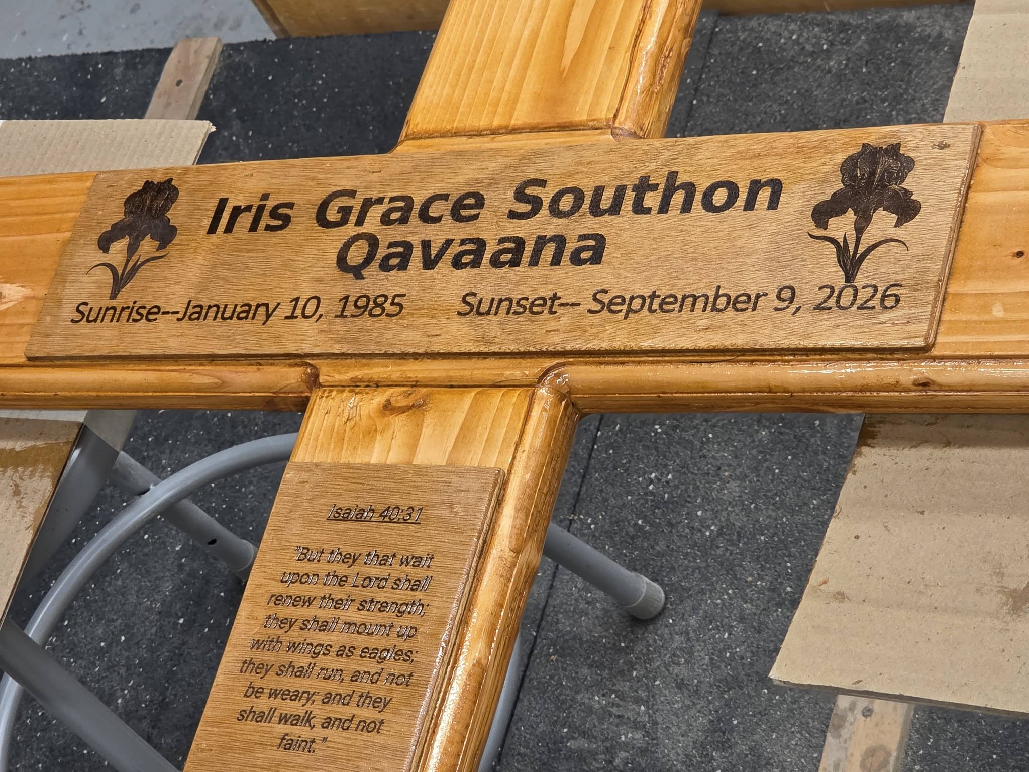 In honor and memory of Iris Grace Southon (3/4)