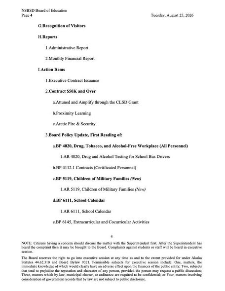 North Slope Borough School District Board of Education Work Session and Regular Meeting (4/5)