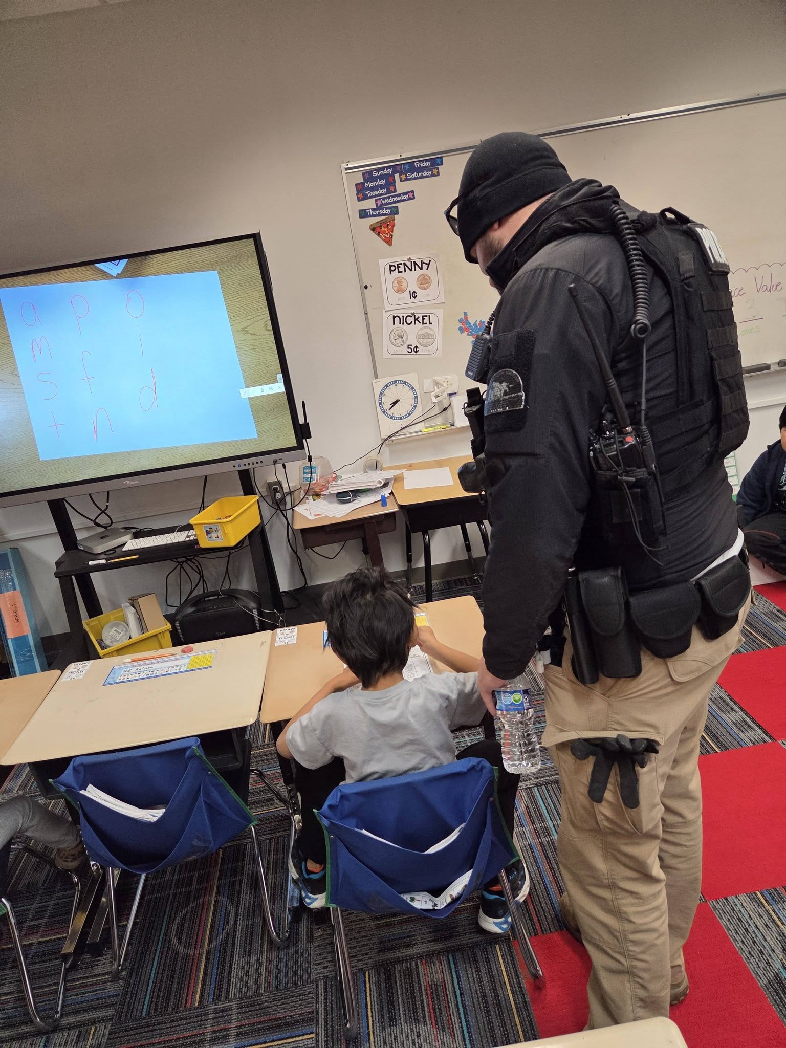 North Slope Borough Police Officers Visit Tikigaq School First Graders (5/5)