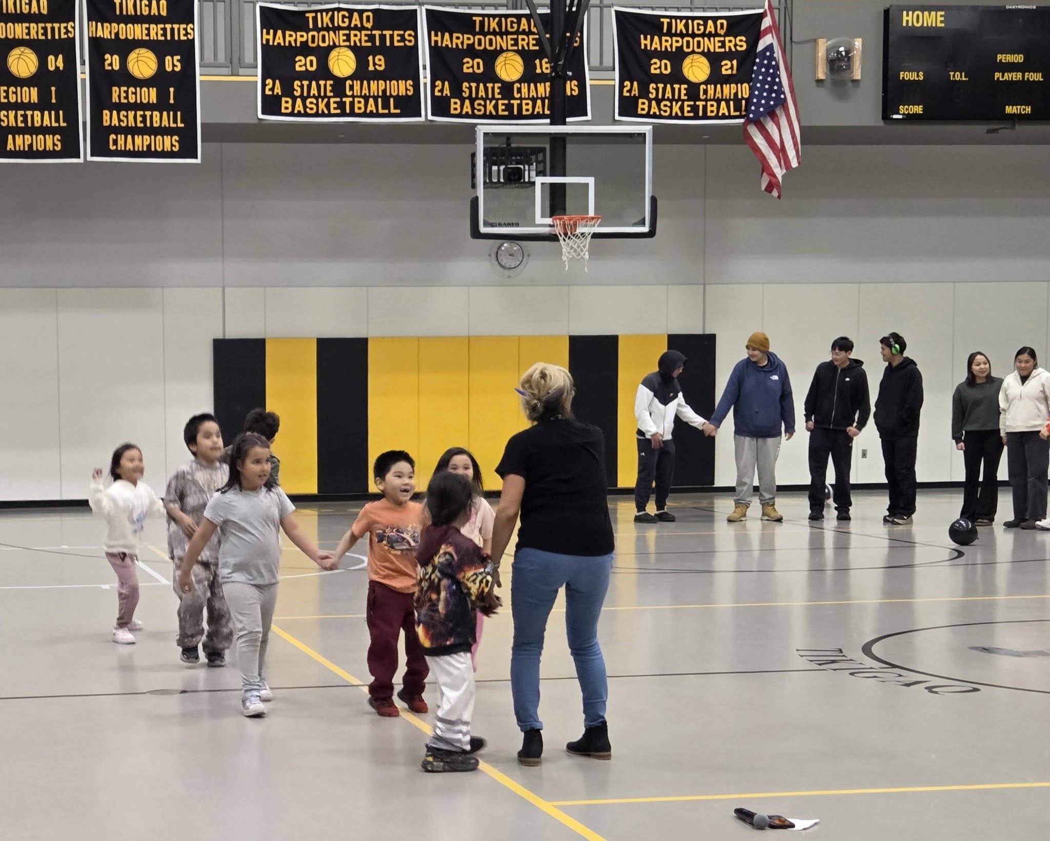 Coach Daisy put on an amazing pep rally for the Tikigaq Cross-Country team as they head… (2/5)