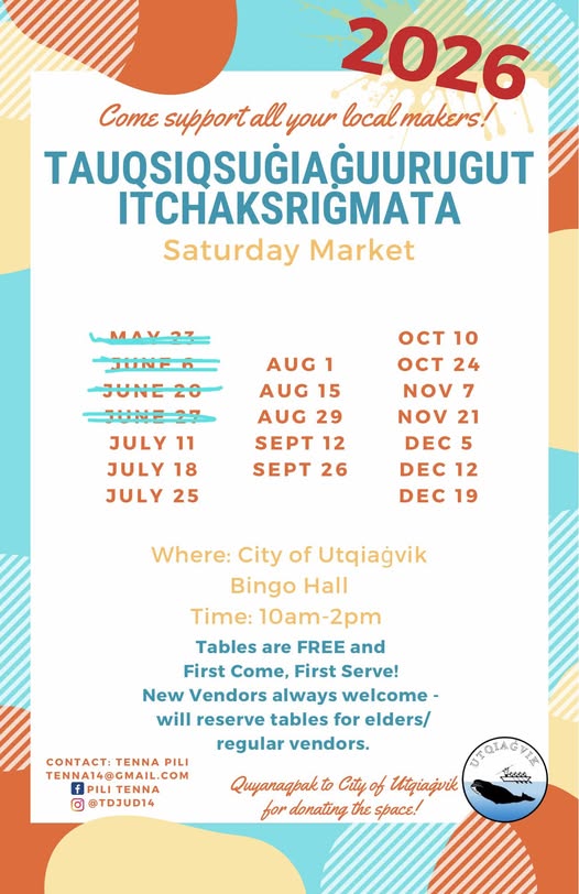 Tauqsiqsuġiaġuurugut Itchaksriġmata Saturday Market (1/2)