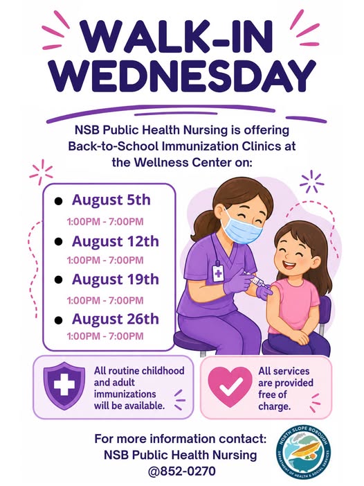 Walk-In Wednesday Back-to-School Immunization Clinics (1/2)