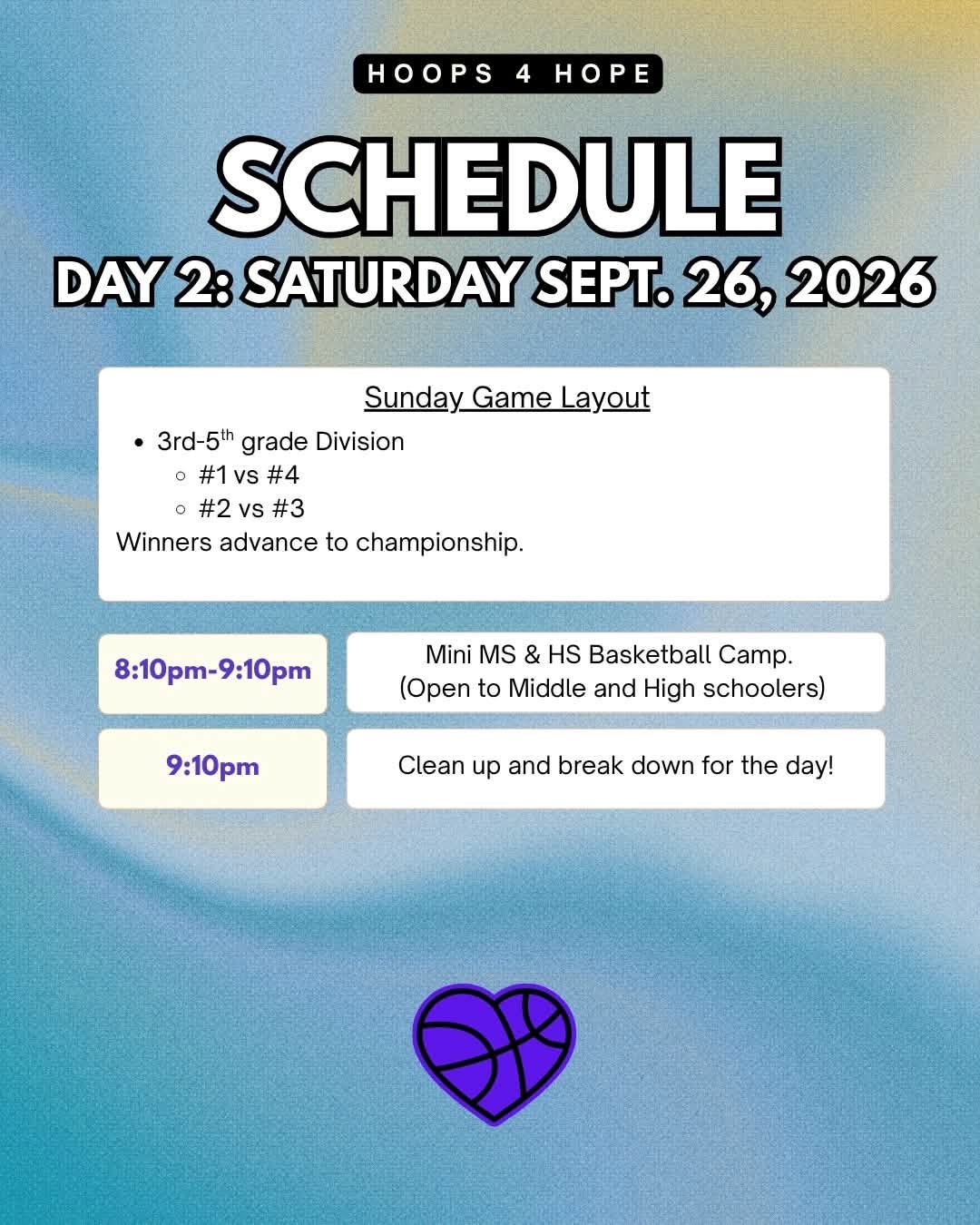 Hoops 4 Hope — Mini Middle & High School Basketball Camp (1/6)